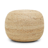 REDEARTH · Jute Circular Jute Pouf Ottoman - Braided Pouffe Accent Sitting Round Footrest for Living Room, Bedroom, Nursery, kidsroom, Patio, Gym; 100% Jute (19.5