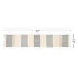 REDEARTH Table Runner-Hand Woven Exquisite Artisan Made Boho Decorative Table Runner for Dining Table, Coffee Table, Console, Dresser; 100% Cotton (13x72"; Black)