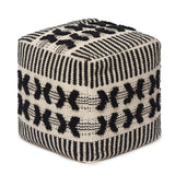 REDEARTH · Tufted Pouf Ottoman with Filler Textured Storage Cube Bean Bag Pouffe Footrest for Living Room, Bedroom, Nursery, Kidsroom; 100% Cotton (17.5