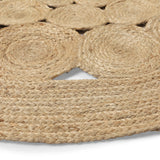 · REDEARTH · Round Area Rug - Hand Woven Braided 100% Natural Jute - Artisan Made Reversible Boho Jute Rugs for Bedroom - Kitchen - Living Room- Aesthetic Home Decor (6' Feet - Abaca Embrace Natural)