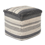 REDEARTH · Tufted Pouf Ottoman with Filler Textured Storage Cube Bean Bag Pouffe Footrest for Living Room, Bedroom, Nursery, Kidsroom; 100% Cotton (17.5