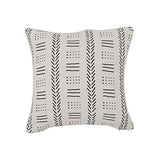 REDEARTH Printed Throw Pillow Cushion Covers-Woven Decorative Farmhouse Cases Set for Couch, Sofa, Bed, Chair, Dining, Patio, Outdoor, car; 100% Cotton (18x18; Natural) Pack of 2